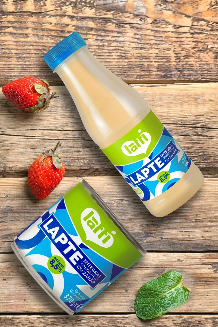 Concentrated milk Latti in a new package